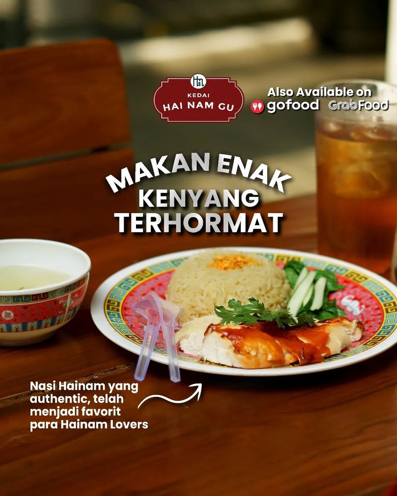Hai Nam Gu, gerai nasi ayam hainan di kawasan Cilandak.