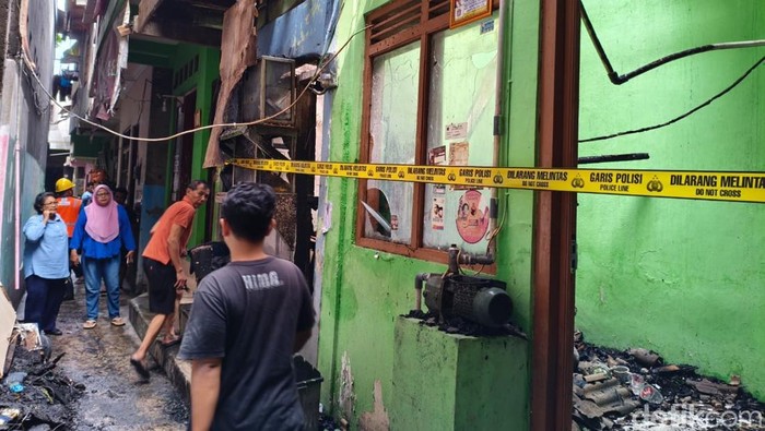 Kebakaran di Hang Lekir, Jaksel. (Kurniawan/detikcom)