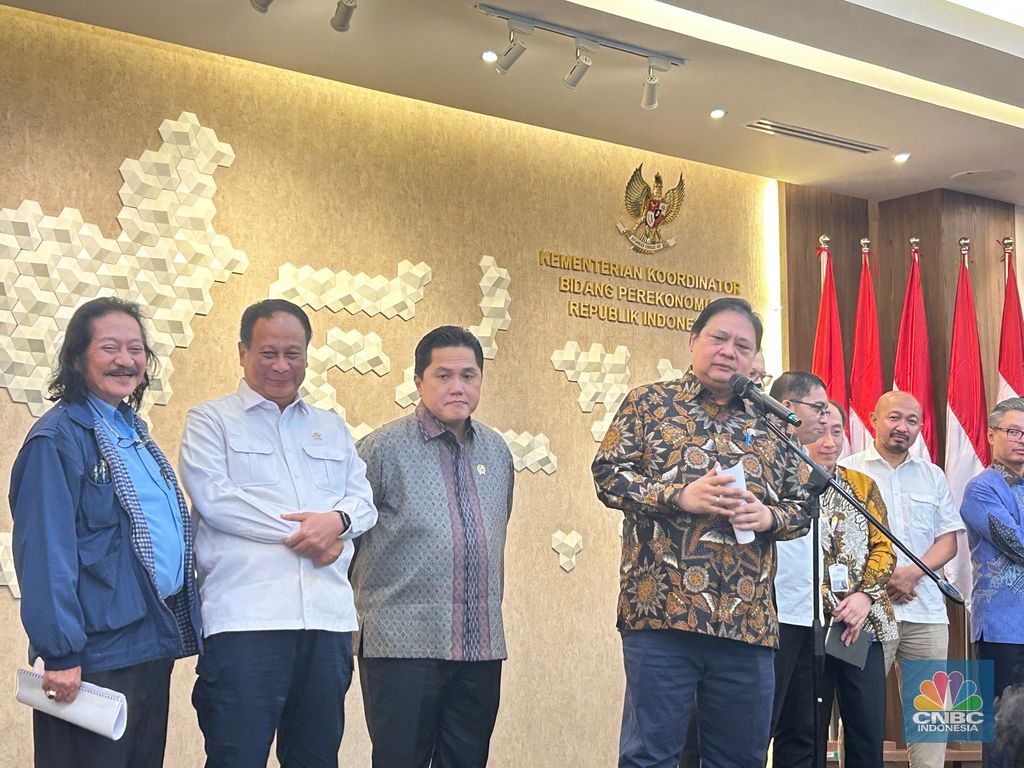 Konferensi Pers terkait Kredit Usaha Rakyat (KUR) dan Perkembangan Perekonomian, Kamis (3/7/2025). (CNBC Indonesia/Zefanya Aprilia)