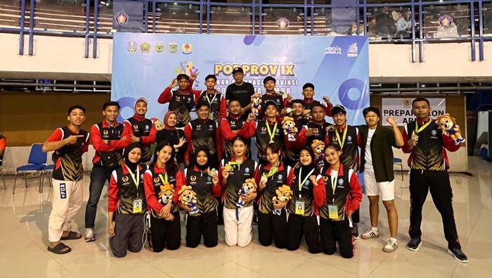 Kontingen Jujitsu Ponorogo di Porprov IX Jatim 2025.