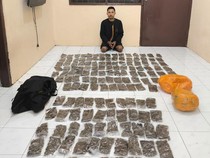 Pria Bawa Ganja 3 Kg dari Jayapura ke Sorong Ditangkap