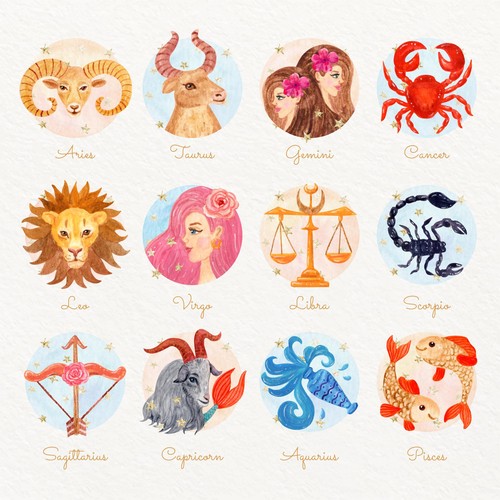 Ilustrasi ramalan zodiak 12 bintang