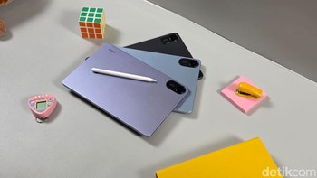 Redmi Pad 2 tersedia dalam varian Wi-Fi serta hadir dengan pilihan warna yang stylish: Graphite Grey, Mint Green, dan Lavender Purple. Foto: Adi Fida Rahman/detikINET