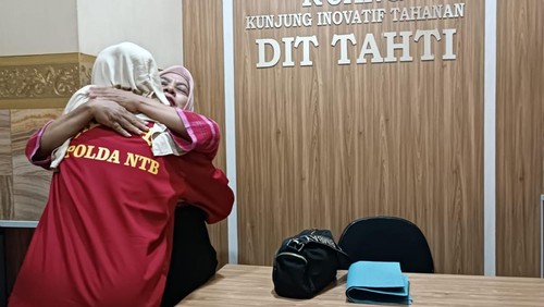 Tersangka M ditahan di Rutan Polda NTB.