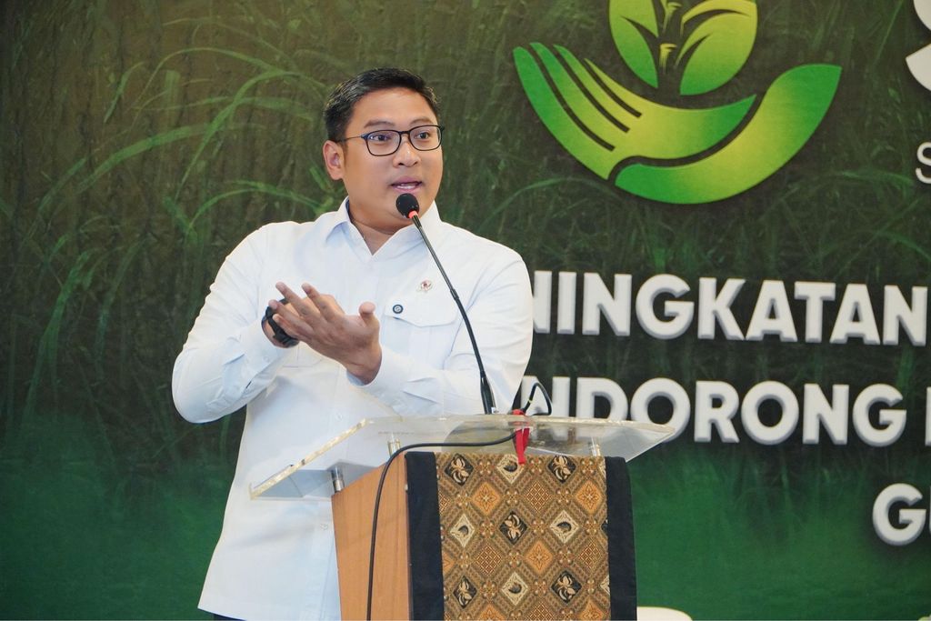 Wamentan Sudaryono dalam Sarasehan Kemitraan Gula Nasional (SKGN) 2025 di Jakarta, pada Rabu (2/7/2025). (Dok. Bapanas)
