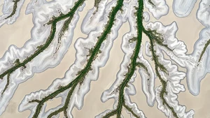 Ini pemandangan delta sungai seperti cabang-cabang pohon. Taman Laut teluk Joseph Bonaparte di Teritori Utara, Australia, dibentuk sama pasang surut yang dangkal. Foto oleh Peter Harrison. Foto: Peter Harrison/ The Inaugural International Aerial Photographer of the Year