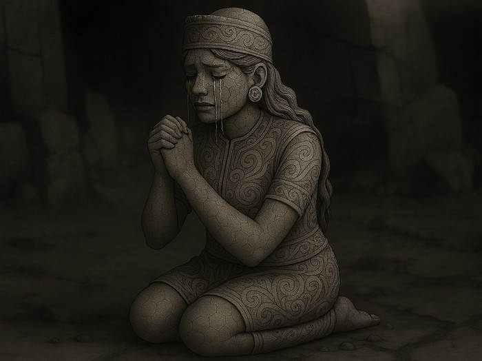 Ilustrasi Batu Menangis.
