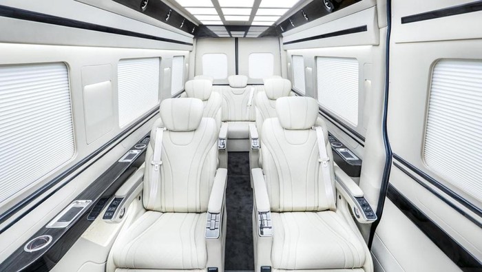 Mewah! Interior Mercedes-Benz Sprinter Ini Dimodifikasi ala Kabin Jet Pribadi