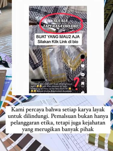 Penemuan barang palsu yang mengatasnamakan brand ViviZubedi.