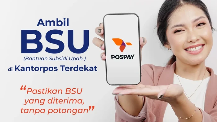 Penyaluran BSU lewat aplikasi Pospay.
