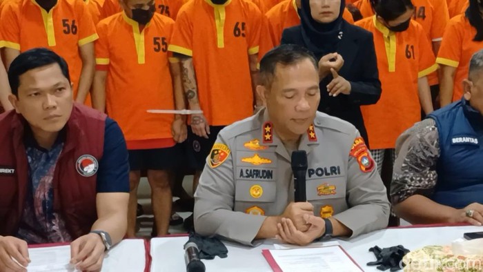 Polda Kepri tangkap 39 tersangka tindak pidana narkotika dan obat keras berbahaya. (Alamudin Hamapu/detikSumut)