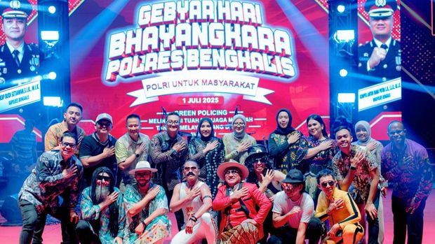 Puncak Hari Bhayangkara ke-79 di Bengkalis dan Siak dirayakan dengan upacara khidmat hingga syukuran, Selasa (1/7/2025).