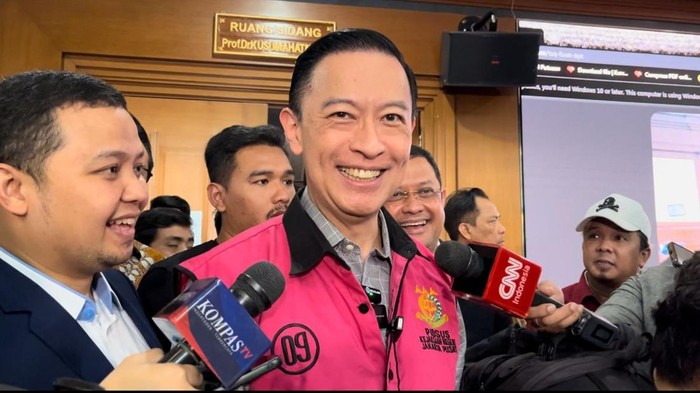 Tom Lembong usai sidang (Mulia/detikcom)