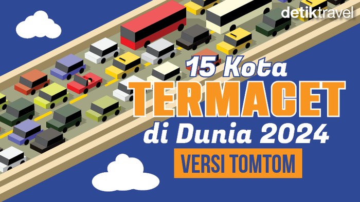Cover infografis kota termacet di dunia