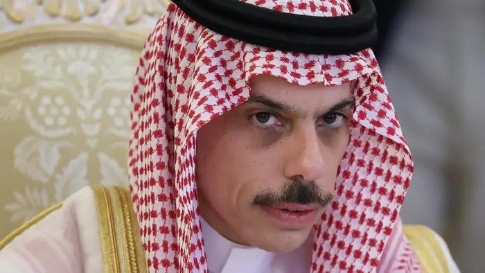 Saudi Arabias Foreign Minister Prince Faisal bin Farhan Al Saud attends a meeting with Russias Foreign Minister Sergei Lavrov in Moscow, Russia July 4, 2025. (Reuters)