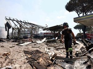 Video: Ledakan Pom Bensin di Roma Italia, 45 Orang Terluka