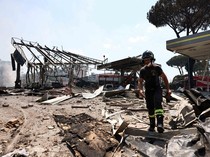 Video: Ledakan Pom Bensin di Roma Italia, 45 Orang Terluka