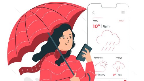 Ilustrasi prakiraan cuaca