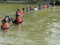 Mayat Bocah di Blitar yang Hanyut di Sungai Lodoagung Blitar Ditemukan