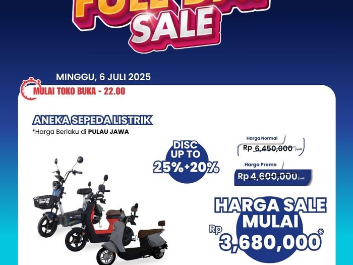Transmart Full Day Sale Sepeda listrik