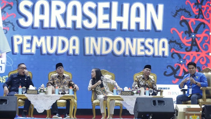 Acara sarasehan Pemuda Indonesia  yang dihadiri Menteri Desa dan Pembangunan Daerah Tertinggal (Mendes PDT) Yandri Susanto. Foto: Istimewa