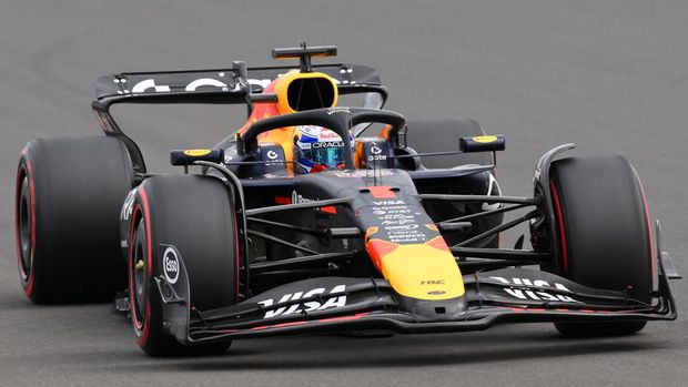 Max Verstappen of the Netherlands and Red Bull Racing participates in the qualifying session of the Formula 1 Qatar Airways British Grand Prix at the Silverstone Circuit in Towcester, England, on July 3, 2024. (Photo by Jon Hobley | MI News/NurPhoto via Getty Images)