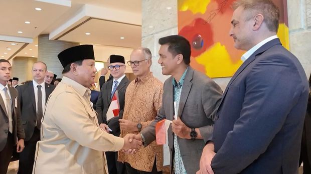 Momen kedatangan Presiden Prabowo Subianto disambut diaspora Indonesia di Brasil. (dok Tim Media Presiden)