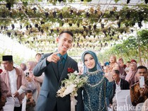 Viral Pernikahan Estetik Pajar dan Nuraeni di Kebun Anggur Garut