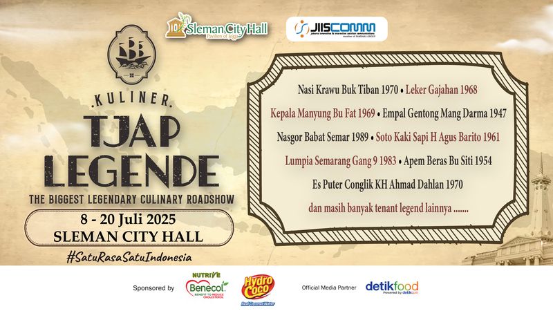 40 Kuliner Legendaris Ramaikan Festival Tjap Legende di Sleman City Hall