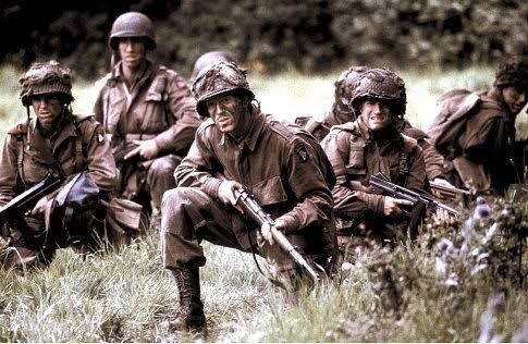 Cuplikan adegan di serial Band of Brothers.