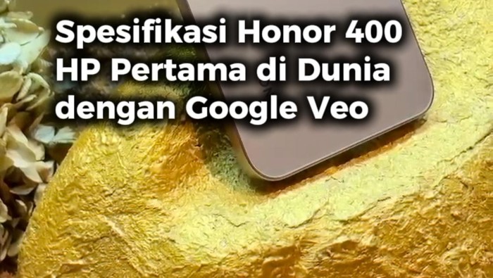 Video: Spesifikasi Honor 400, HP yang Bisa Bikin Foto jadi Video 