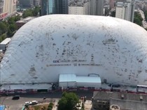 Proyek Bangunan di China Ditutup Kubah Super Canggih, Bebas Bising dan Debu