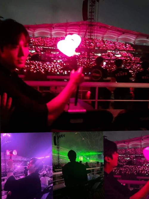 Lee Minho nonton konser DEADLINE BLACKPINK di Goyang Stadium, Korea Selatan.