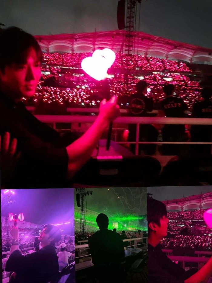 Lee Minho nonton konser DEADLINE BLACKPINK di Goyang Stadium, Korea Selatan.