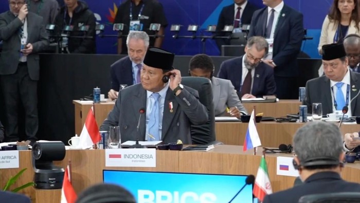 Presiden Prabowo Subianto saat menghadiri acara KTT BRICS di Brasil. (dok Tim Media Presiden)