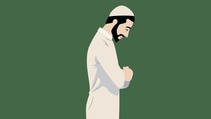 Infografis hukum memejamkan mata saat salat