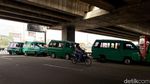 Kolong Tol Jembatan Cileunyi Jadi Terminal Angkot Bayangan