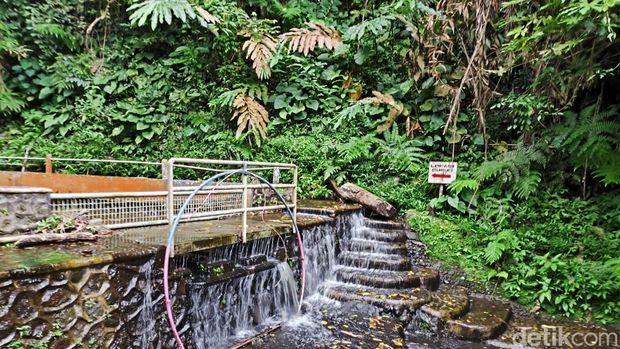 Suasana keasrian di curug Sidomba. Alternatif lokasi wisata alam murah di Kuningan.