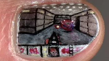 Niat banget bikin tato di kuku jari. Foto: buzzfeed