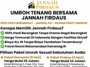 Umroh Tenang & Pasti Berangkat Bersama Jannah Firdaus