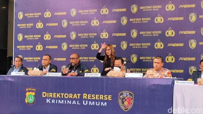 Jumpa pers Direktorat Reserse Kriminal Umum (Ditreskrimum) Polda Metro Jaya. (Kurniawan/detikcom)