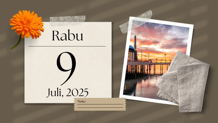 Kalender 9 Juli 2025.