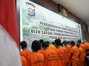 46 Tersangka Kasus Kejahatan Hutan di Riau Dijerat: Mayoritas Pemilik Lahan