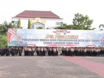 Jelang Pengesahan PSHT, Polres Lamongan Gelar Apel Pengamanan