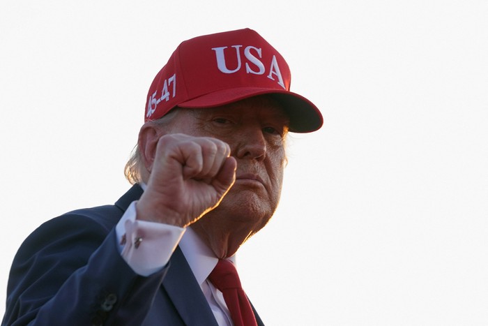 U.S. President Donald Trump speaks at an event hosted by America250 in Des Moines, Iowa, U.S., July 3, 2025. REUTERS/Nathan Howard