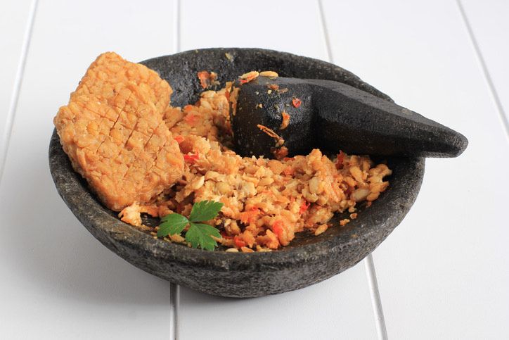 sambal tempe yang pedas sedap