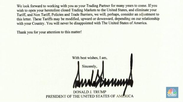 Surat Trump ke Prabowo Halaman 2 soal Tarif