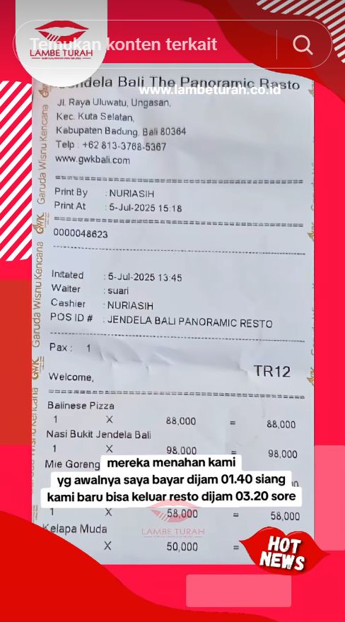 5 Fakta Kasus Viral Wanita Dituduh Menipu di Restoran GWK Bali