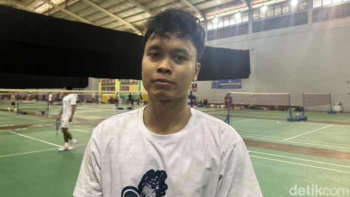 Pebulutangkis Tunggal Putra Indonesia Anthony Sinisuka Ginting di Pelatnas PBSI, Cipayung.
