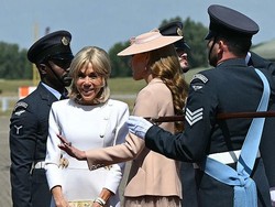 Foto: Adu Gaya Kate Middleton dan Brigitte Macron di State Dinner Bersejarah